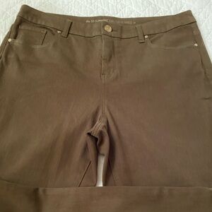 Chicos green so slimming girlfriend ankle pants.